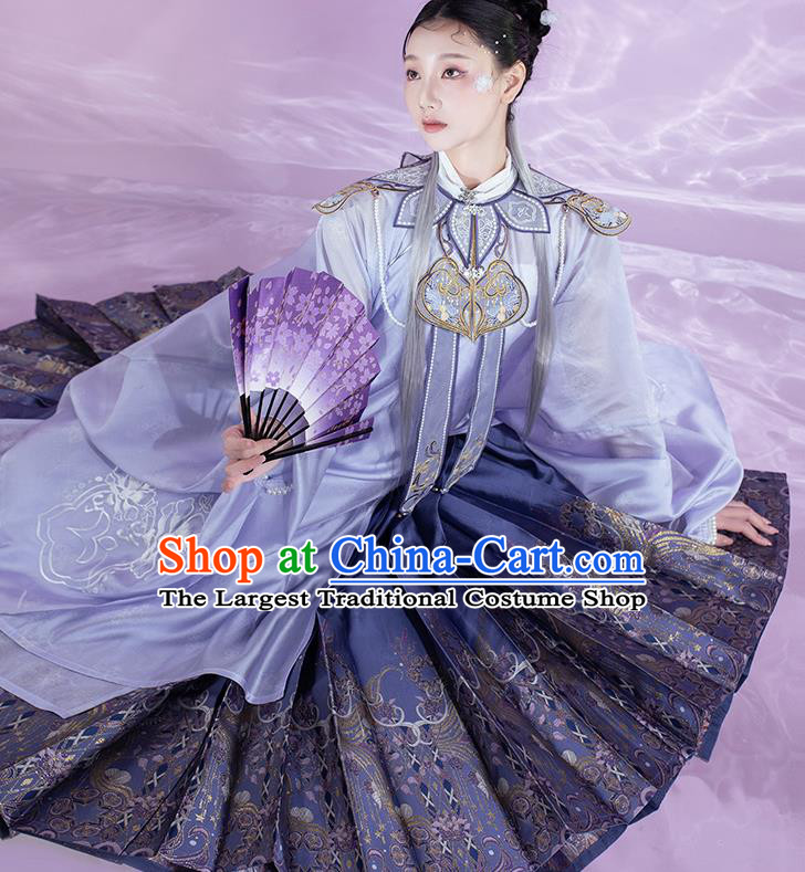 China Ancient Royal Countess Garment Costumes Ming Dynasty Hanfu Dress Apparels Traditional Noble Mistress Historical Clothing