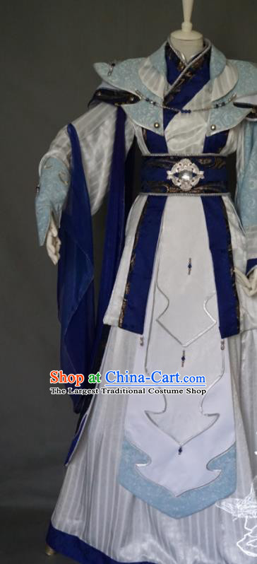 Chinese Cosplay Young General Clothing Ancient Childe Uniforms Traditional Puppet Show Swordsman Murong Ning Garment Costumes