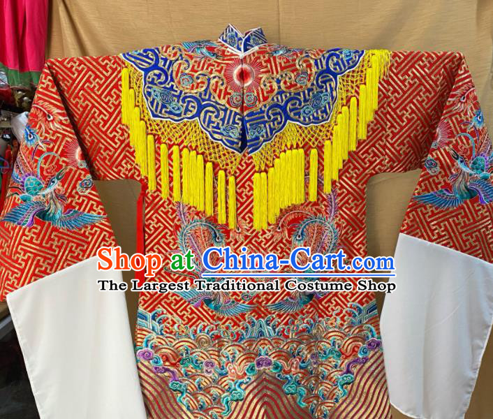 China Traditional Opera Imperial Concubine Garment Costume Ancient Empress Clothing Beijing Opera Hua Tan Embroidered Red Dress Outfits