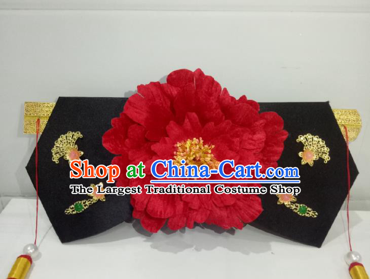 China Ancient Noble Woman Giant Wing Hair Accessories Traditional Qing Dynasty Princess Consort Headdress TV Series My Fair Princess Headpiece