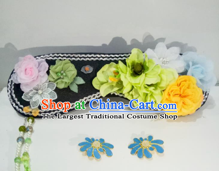 China Traditional Qing Dynasty Headdress TV Series My Fair Princess Xiao Yan Zi Headpiece Ancient Court Lady Hair Accessories