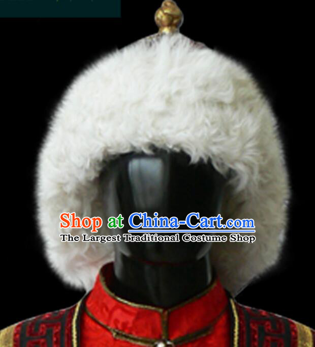 Mongolian Genghis Khan Hat Yuan Dynasty Emperor Headdress Mongolians Hat for Men