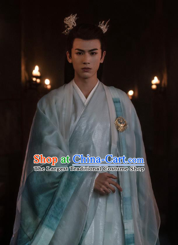 Chinese Traditional Hanfu Garments TV Series Love Between Fairy and Devil God Chang Heng Clothing Ancient Swordsman Garment Costumes