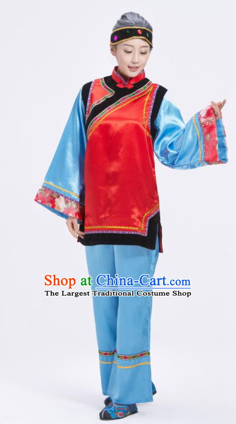 Chinese Lantern Festival Yangko Performance Outfits Folk Dance Costumes Ancient Landlord Shiva Clothing