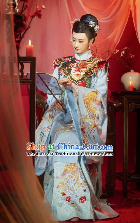 China Ming Dynasty Court Woman Garment Costumes Ancient Imperial Consort Dress Traditional Embroidered Hanfu Clothing