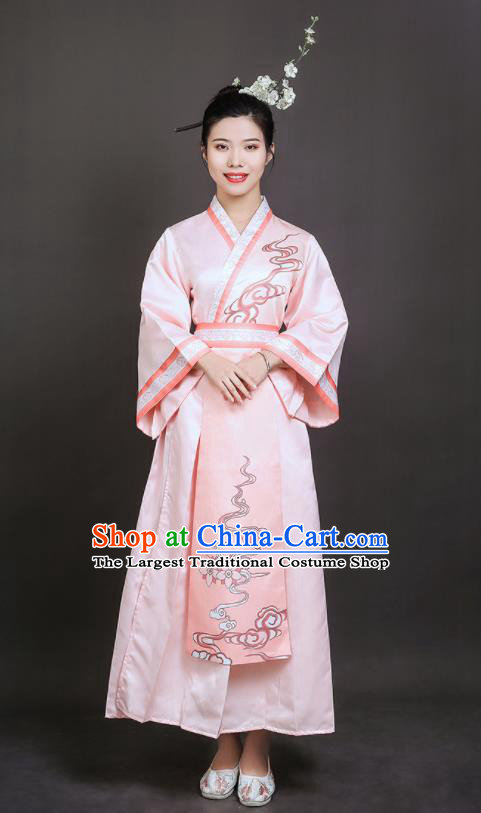 Chinese Ancient Princess Garment Costume Classical Dance Clothing Beauty Dance Pink Dress