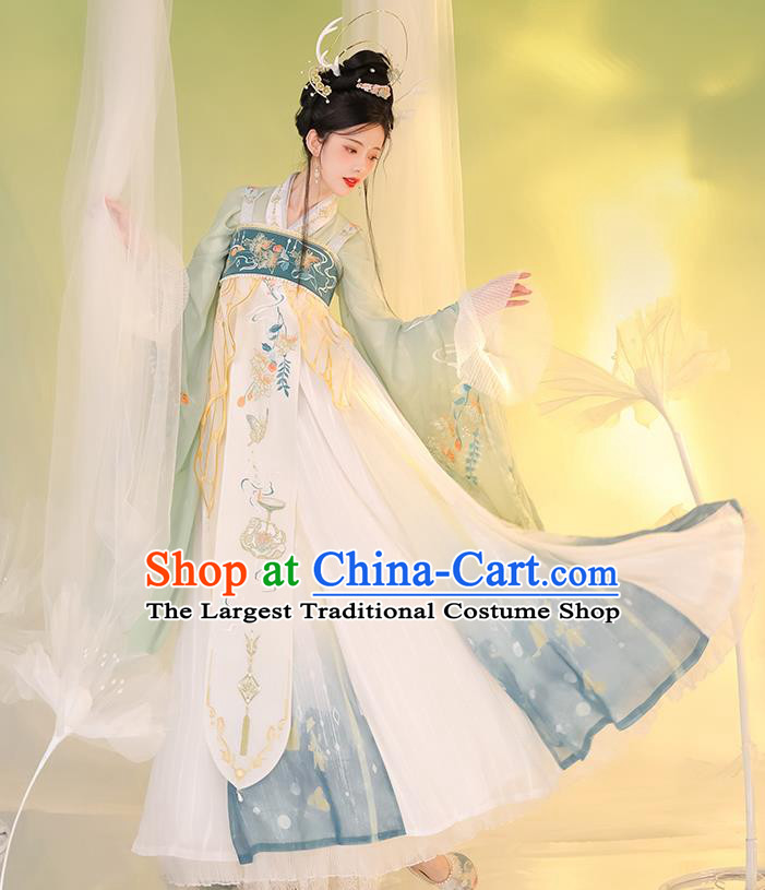 Chinese Tang Dynasty Noble Lady Costumes Traditional Embroidered Hanfu Dress Ancient Princess Clothing