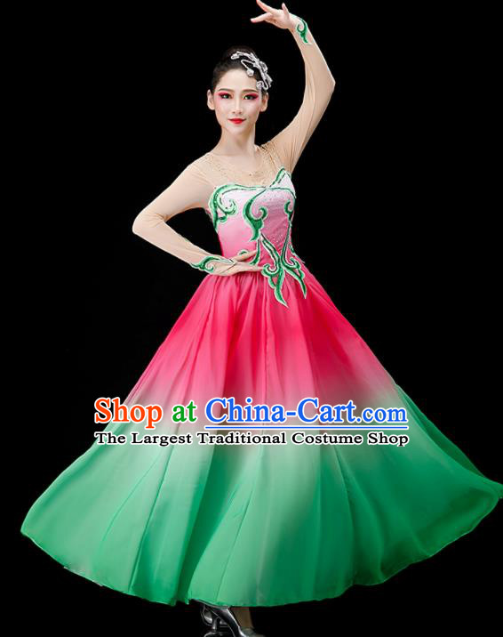 Chinese Lotus Dance Clothing Stage Performance Dress Classical Dance Costume