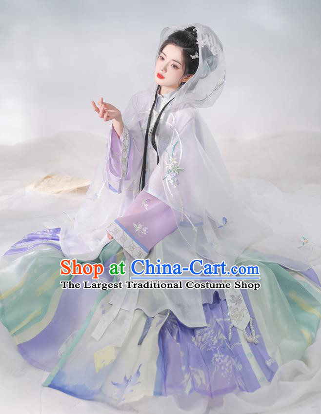 Chinese Ming Dynasty Historical Costumes Ancient Noble Lady Garments Traditional Hanfu Clothing