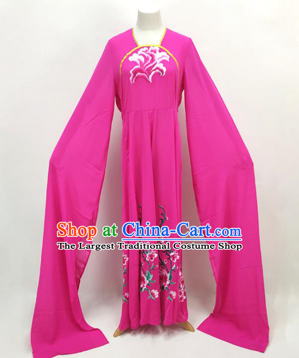 Chinese Ancient Servant Girl Costume Beijing Opera Diva Water Sleeve Magenta Dress Huangmei Opera Palace Lady Clothing