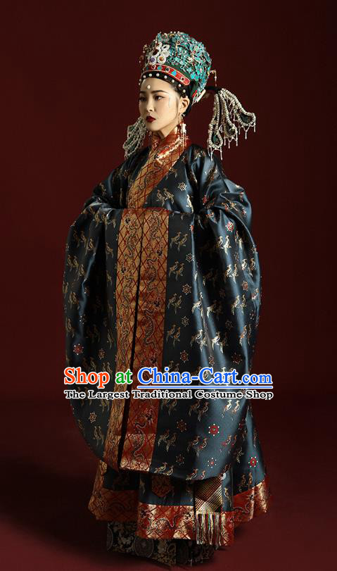 Chinese Historical Costumes Ancient Empress Garment Traditional Ming Dynasty Royal Queen Official Clothing