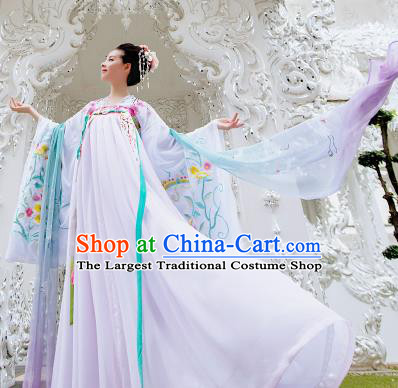 Chinese Ancient Empress Garment Costumes Tang Dynasty Court Woman Clothing Traditional Embroidered Hanfu Dress