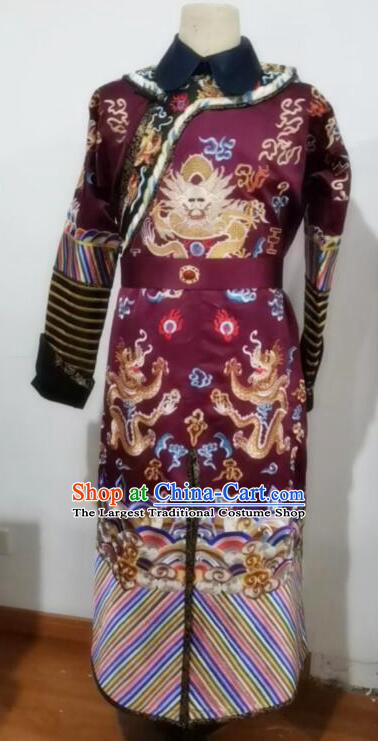 Chinese Ancient Eunuch Outfit Qing Dynasty Embroidered Official Garment Costumes Complete Set