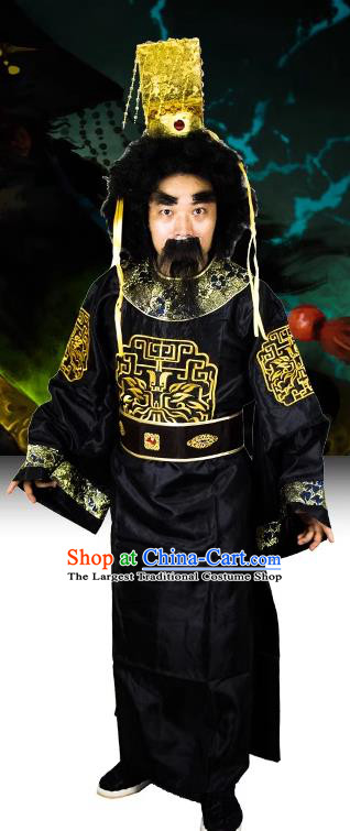 China Ancient Legend Costume Top Halloween Cosplay Clothing Journey to the West King of Hell Yama Black Outfit