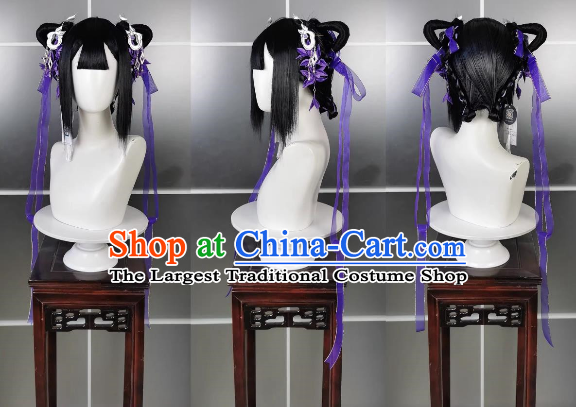 Wanhua Loli Chengji Hualuo Wig Headdress Jianwang 3 Jiansan Cosplay Headpiece