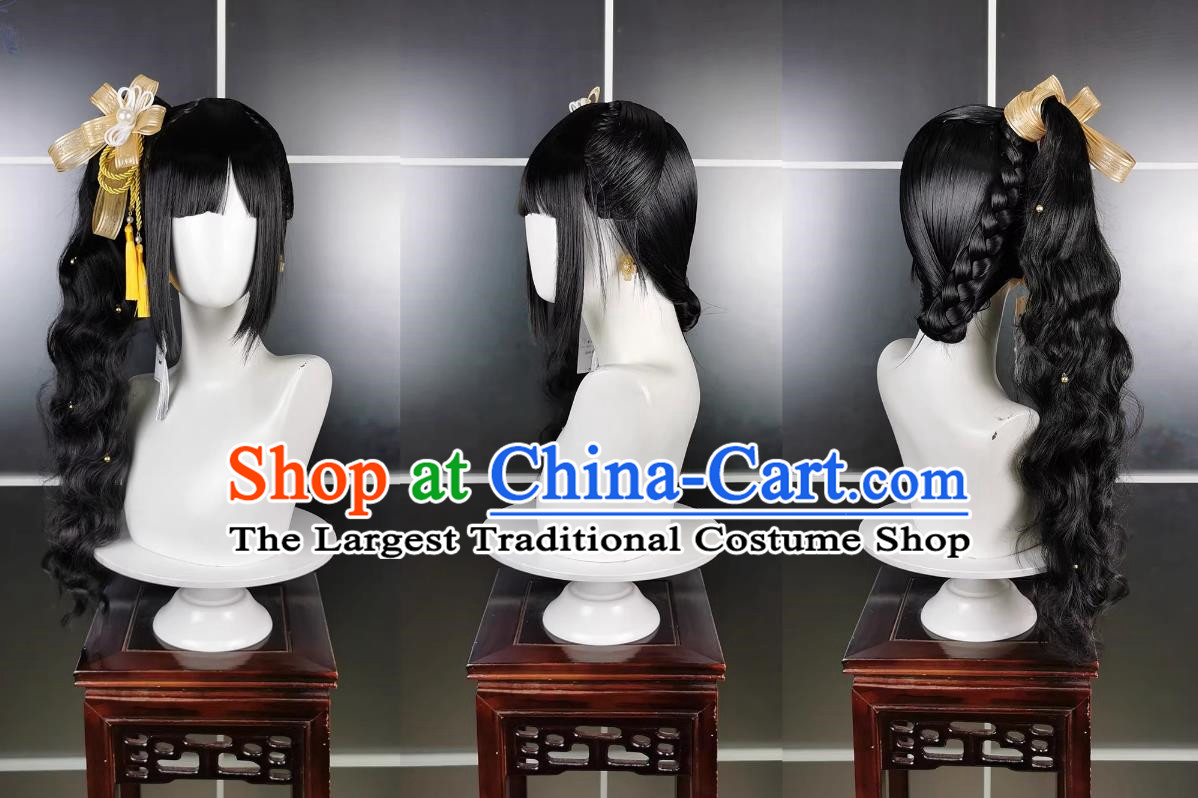 Hidden Sword Loli Baixiang Jiluo Wig and Headdress Jianwang 3 Jiansan Cosplay Headpiece