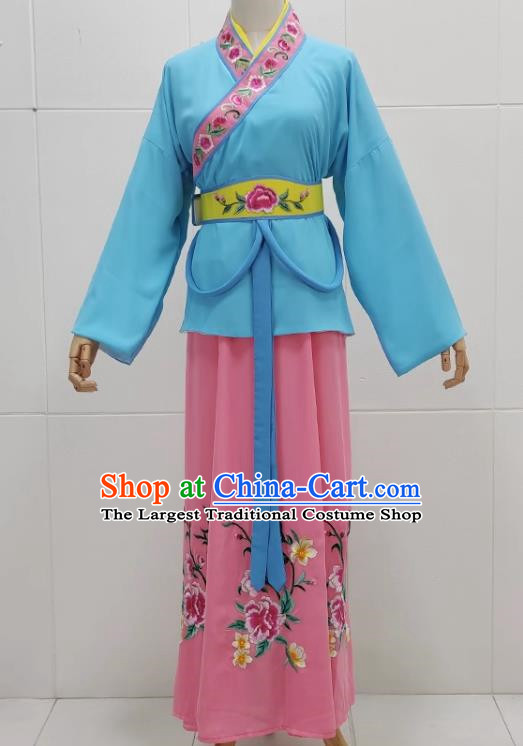 Drama Maid Costumes Yue Opera Huangmei Opera Performance Costumes Qiong Opera Singer Opera Fujian Opera Village Girl Opera Costumes