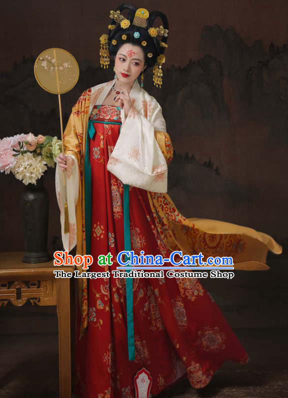 Chinese Ancient Empress Clothing Traditional Hanfu Dress Tang Dynasty Court Woman Garment Costumes