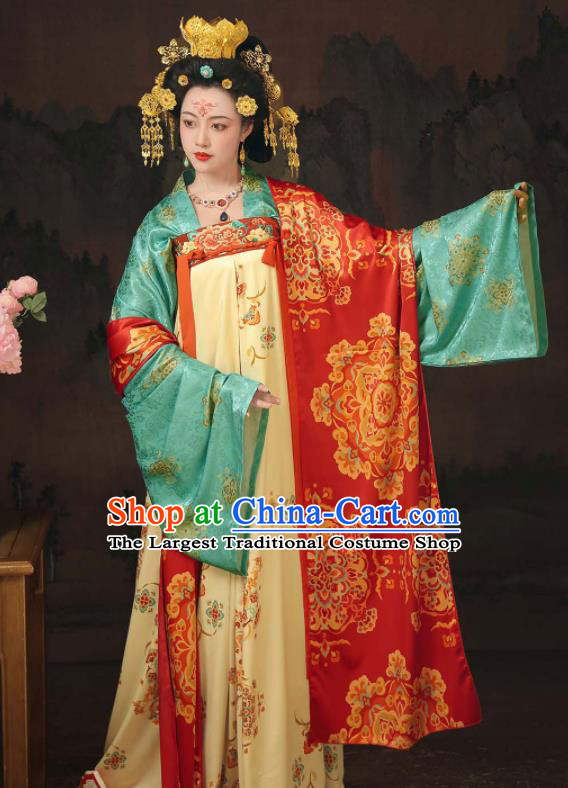 Chinese Tang Dynasty Court Woman Garment Costumes Ancient Empress Clothing Traditional Hanfu Dress