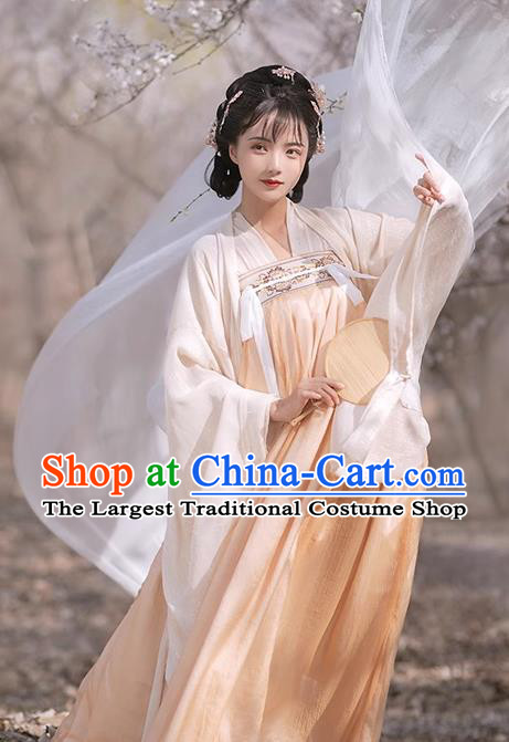 Chinese Tang Dynasty Princess Garment Costumes Hanfu Ruqun Dresses Ancient Young Woman Clothing