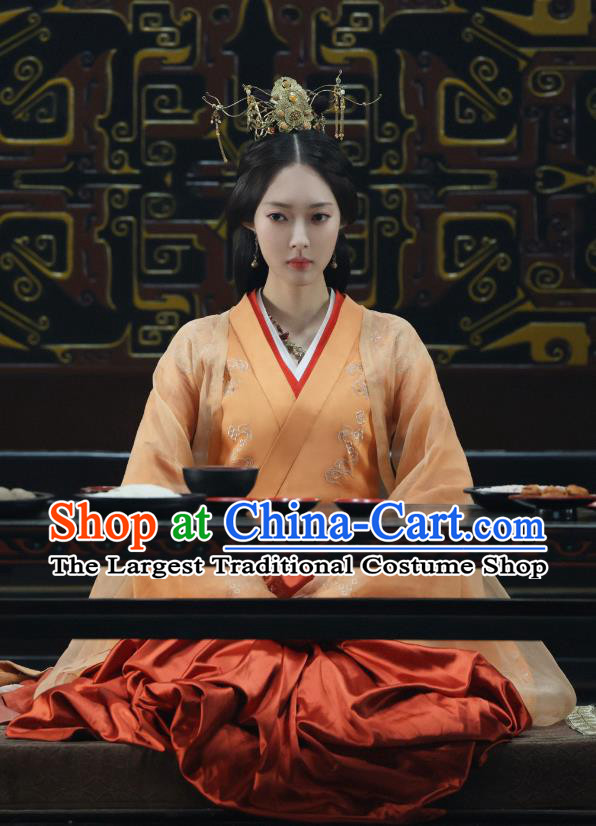 Chinese Ancient Palace Woman Clothing TV Series Love Like The Galaxy Yu Chang Infanta Dress Han Dynasty Princess Garment Costumes