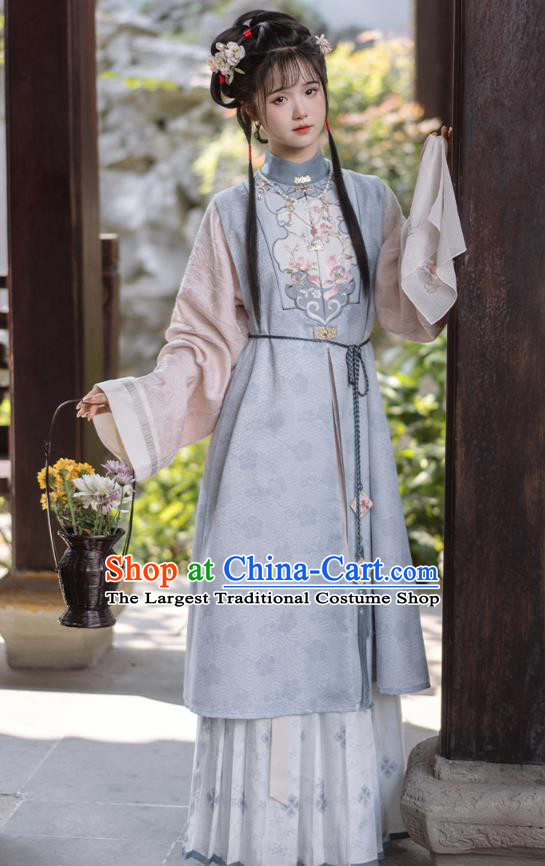 Chinese Ancient Female Hanfu Clothing Ming Dynasty Aristocratic Lady Costumes A Dream in Red Mansions Lin Daiyu Dress