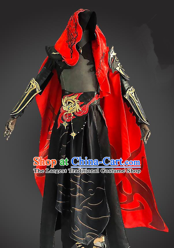 Cosplay Swordsman Black Clothes Jian Xia Qing Yuan NPC Xiao Tian Clothing Ancient Hero Costumes