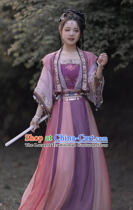 Zixuan Hanfu Women Song Dynasty Short Pair Of Cardigans With Slings And Half Sleeved Vests Twelve Torn Skirts