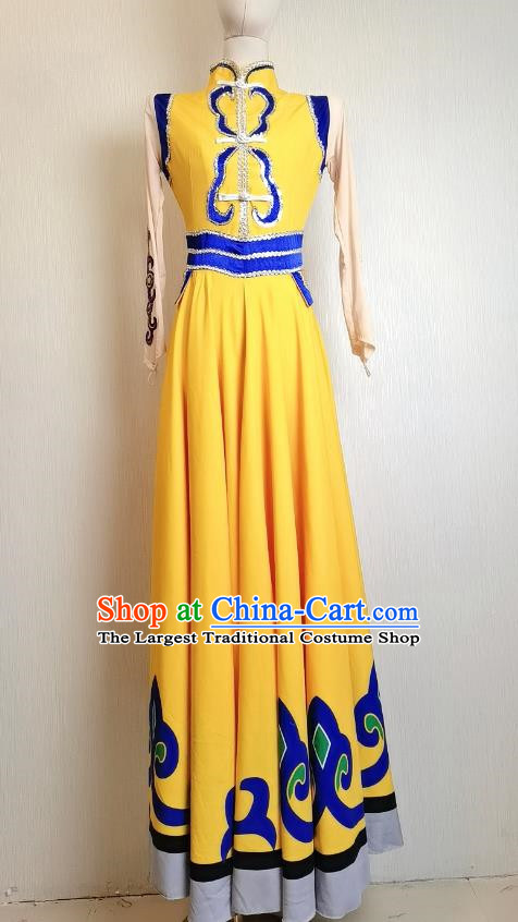 Mongolian Top Bowl Dancer Minority Costume Inner Mongolia Adult Lady Dance Costume Big Swing Skirt Stage Costume