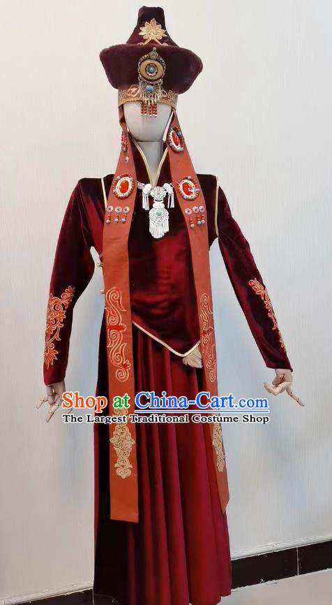 Tibetan Ethnic Minorities Upside Down Dance Costume Dance Drama Zhaojun Out Of The Fortress Dance Excerpt Dance Performance Costume