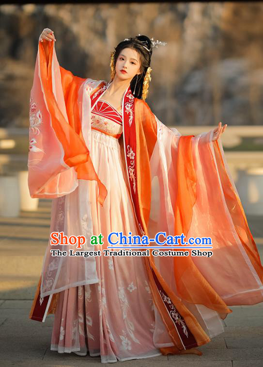 China Tang Dynasty Princess Clothing Traditional Female Costumes Ancient Court Woman Hanfu Dresses