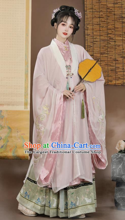 Ancient China Princess Costumes Traditional Hanfu Dress Cape Blouse and Mamian Skirt Ming Dynasty Nobility Lady Clothing Complete Set