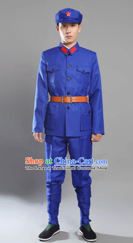 Red Army Uniform Anti Performance Sapphire Blue Suit