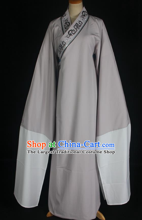 Light Gray Peking Opera Niche Clothes Poor Scholar Jacket Opera Costume Yue Opera Pearl Tower Bong Tang Huangmei Opera