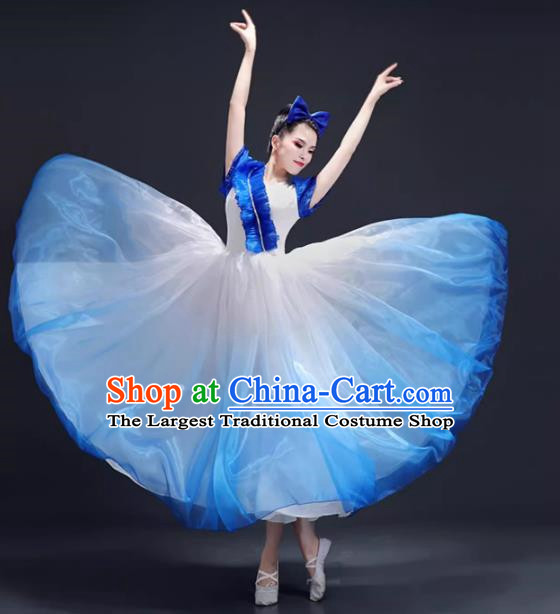 Opening Dance Large Swing Skirt Dance Costume Performance Clothing Chorus Clothing Female Adult Singing and Dancing Modern Stage Dress