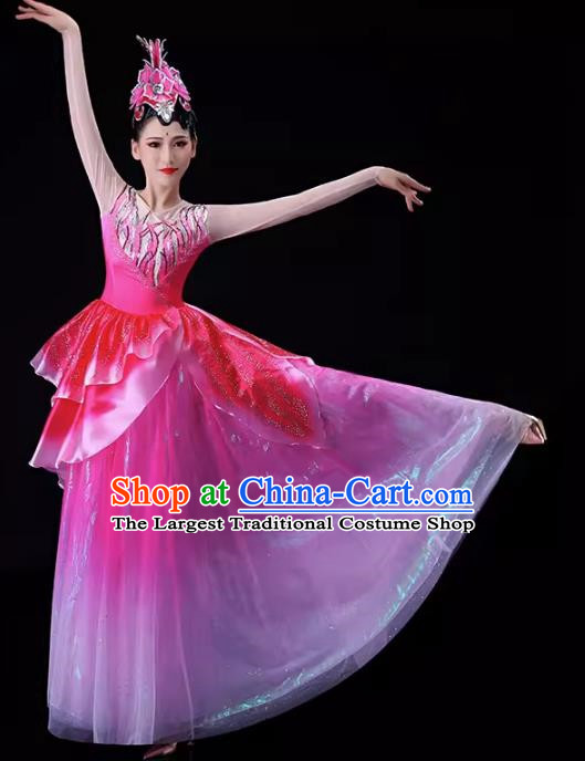 Chinese Performance Costumes In The Lights Dance Costumes Large Scale Stage Dance Opening Dance Big Swing Skirt Costumes