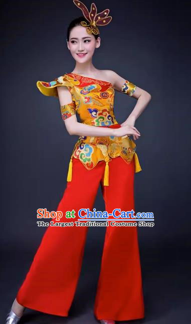 Water Drum Waist Drum Drumming Costume Performance Costume National Opening Dance Dragon And Lion Dance Female Adult Modern Chinese Style Yangko Costume