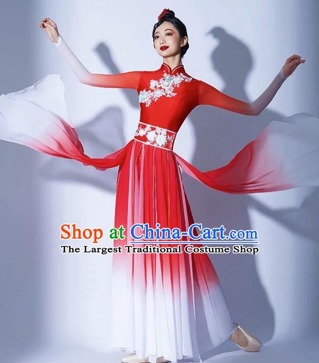 Classical Dance Jiaozhou Yangko Performance Costume Mangzhong Ancient Style Dance Clothing Practice Clothing Umbrella Dance Performance