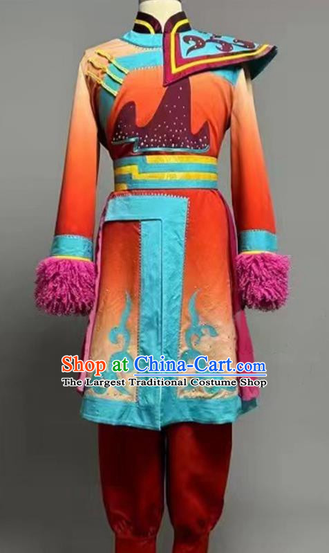 Ethnic Minority Daur Dance Performance Costumes High End Ethnic Style Costumes Stage Performance Costumes