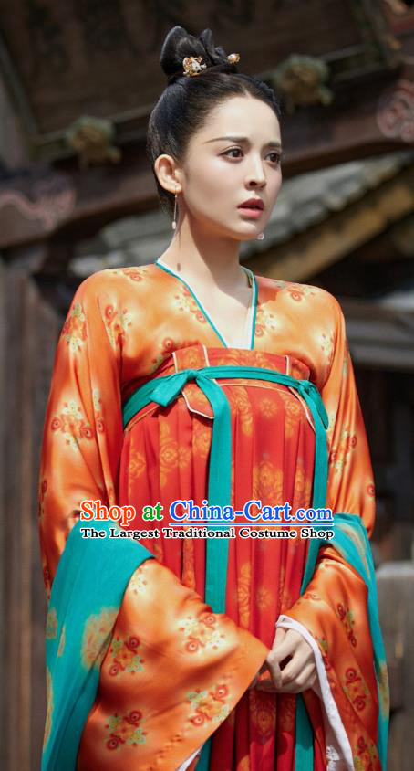 TV Series Weaving A Tale of Love Palace Lady Kudi Liu Li Hanfu Dresses Chinese Ancient Tang Dynasty Court Woman Costume