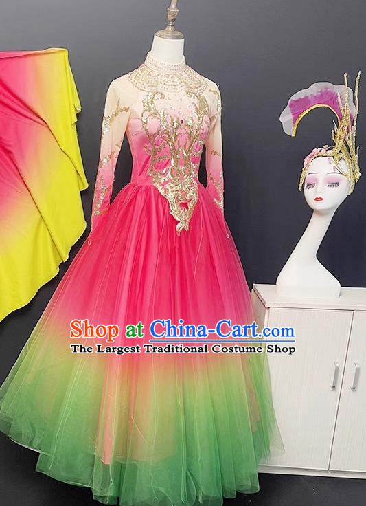 CCTV Spring Festival Gala All The Best Same Style Costumes Opening Dance Swing Skirt Song And Dance Long Skirt