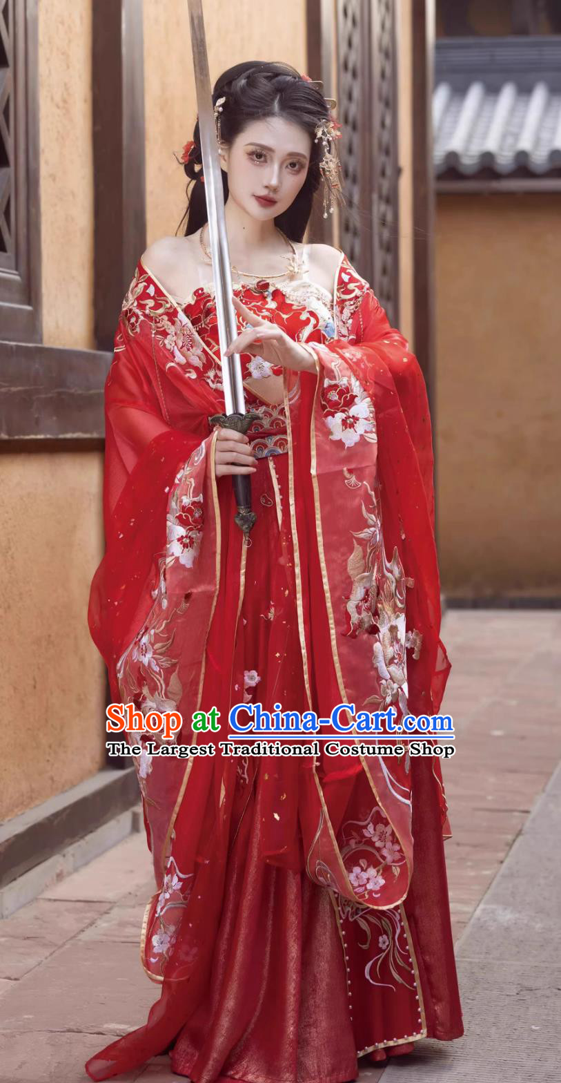 Chinese Ancient Princess Embroidered Garment Costumes Online Shop Hanfu Loong Year Wei Jin Northern and Southern Dynasties Wedding Dress