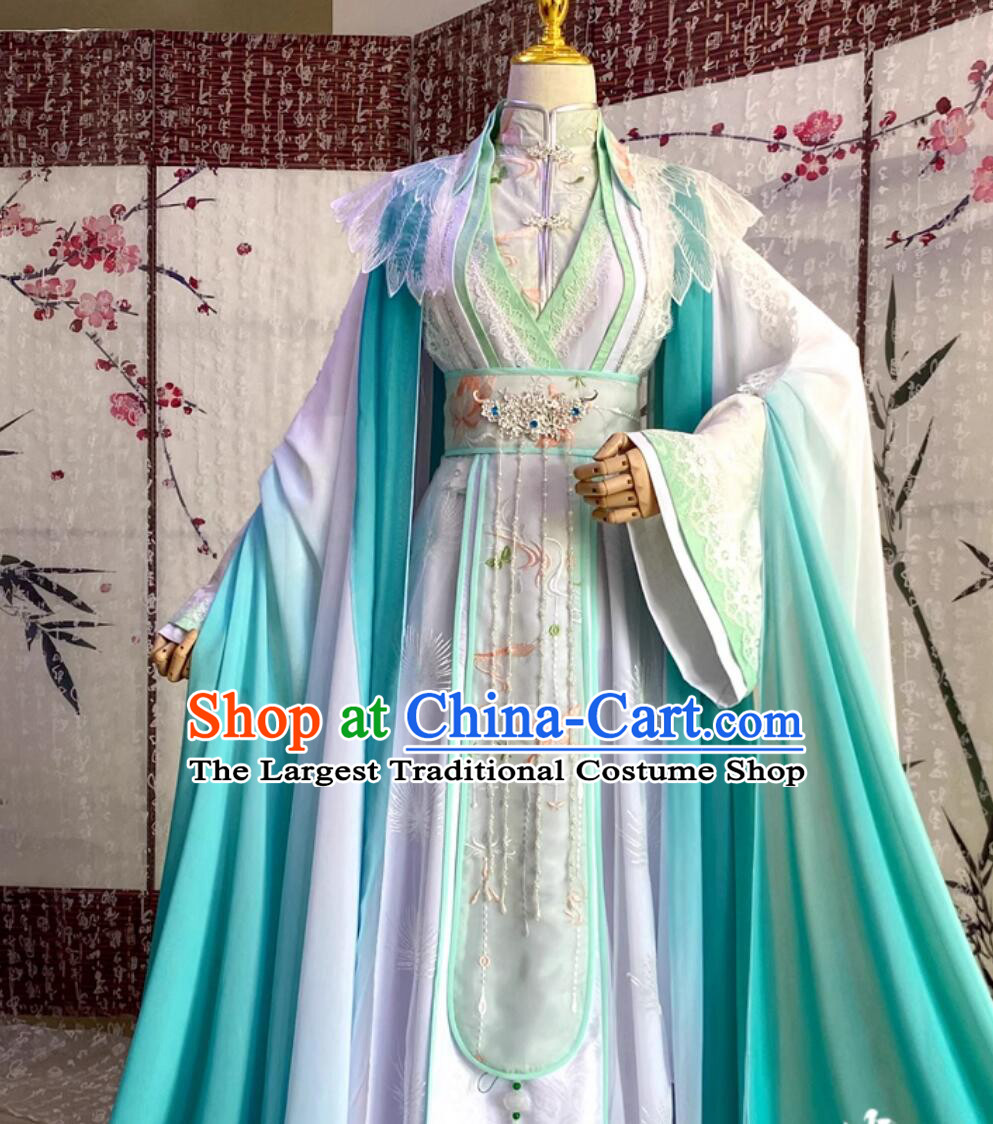 Chinese Ancient Swordswoman Costumes Comic Heaven Official Blessing Shi Qing Xuan Feng Shi Female Outfit