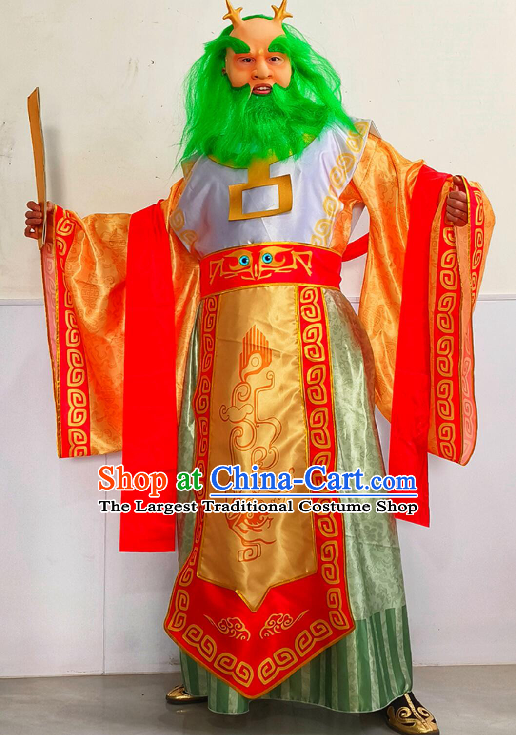 China Journey to the West Dragon King of the Western Sea Ao Run Costumes Halloween Cosplay Clothing