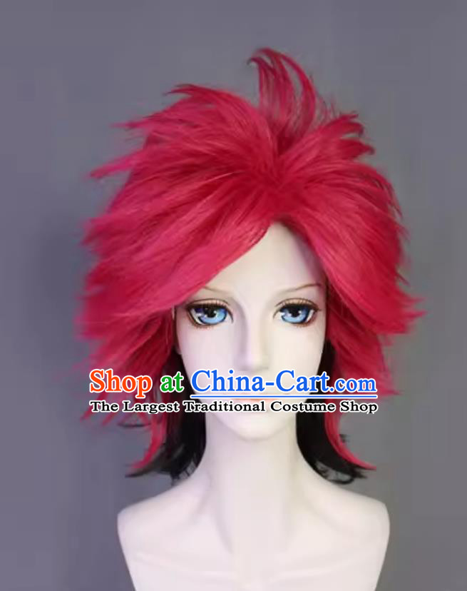 Shining Red And Black Gradient X JAPAN Hide Matsumoto Hideo Wig Young Hero Headdress