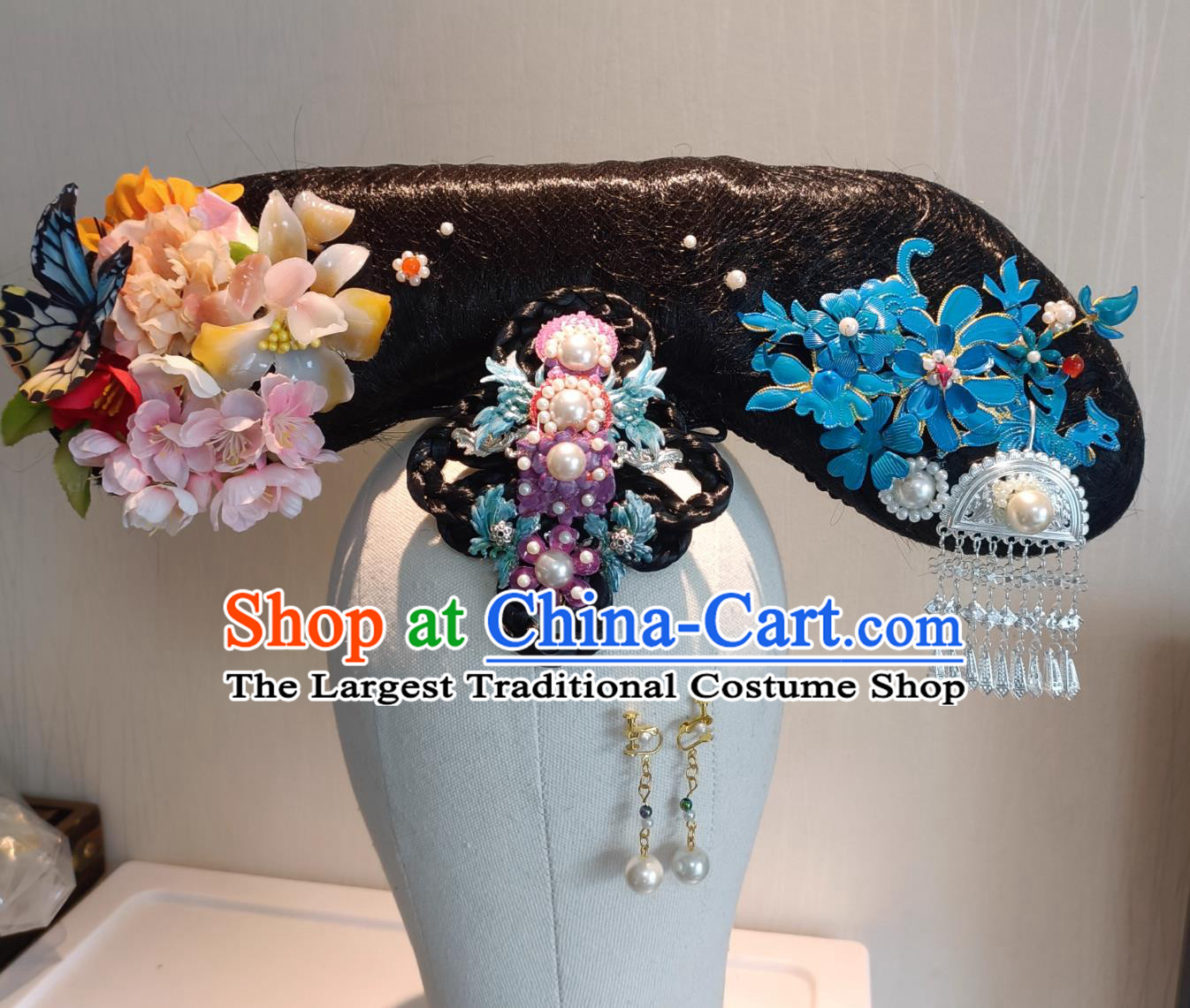Empresses In The Palace Lady Qi Noble Consort Headdress Da Lachi Headpiece Chinese Qing Dynasty Imperial Consort Hair Accessories