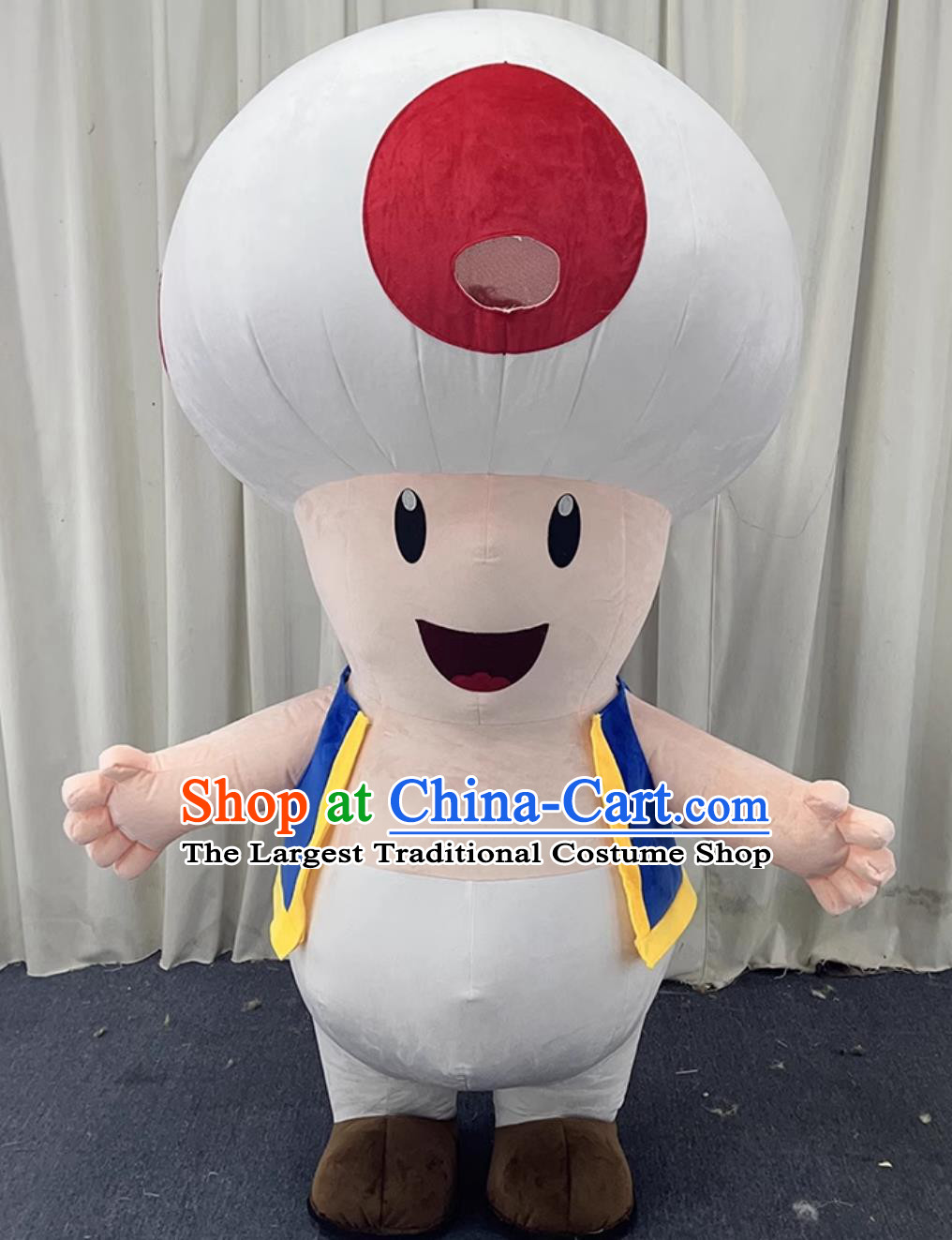 Mushroom Head Boy Inflatable Costume Sports Event Annual Party Doll Suit New Year Mascot Clothing