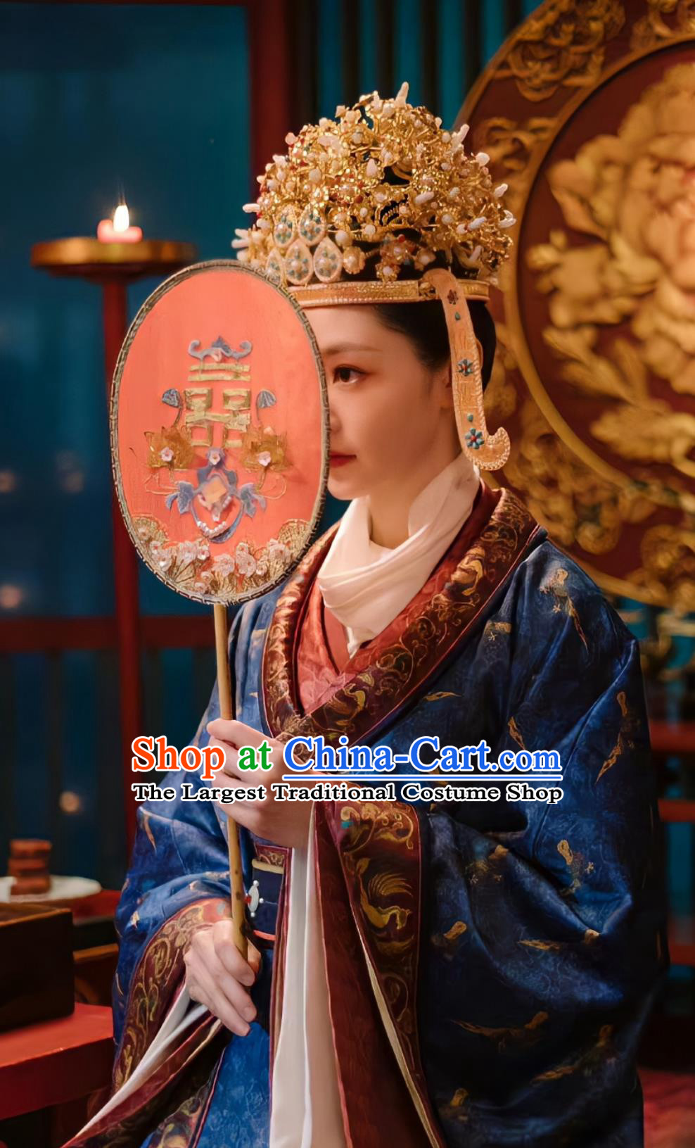 Traditional Chinese Wedding Dress TV Drama Wind Rises in Luoyang Liu Ran Bride Hanfu Dress Tang Dynasty Clothing
