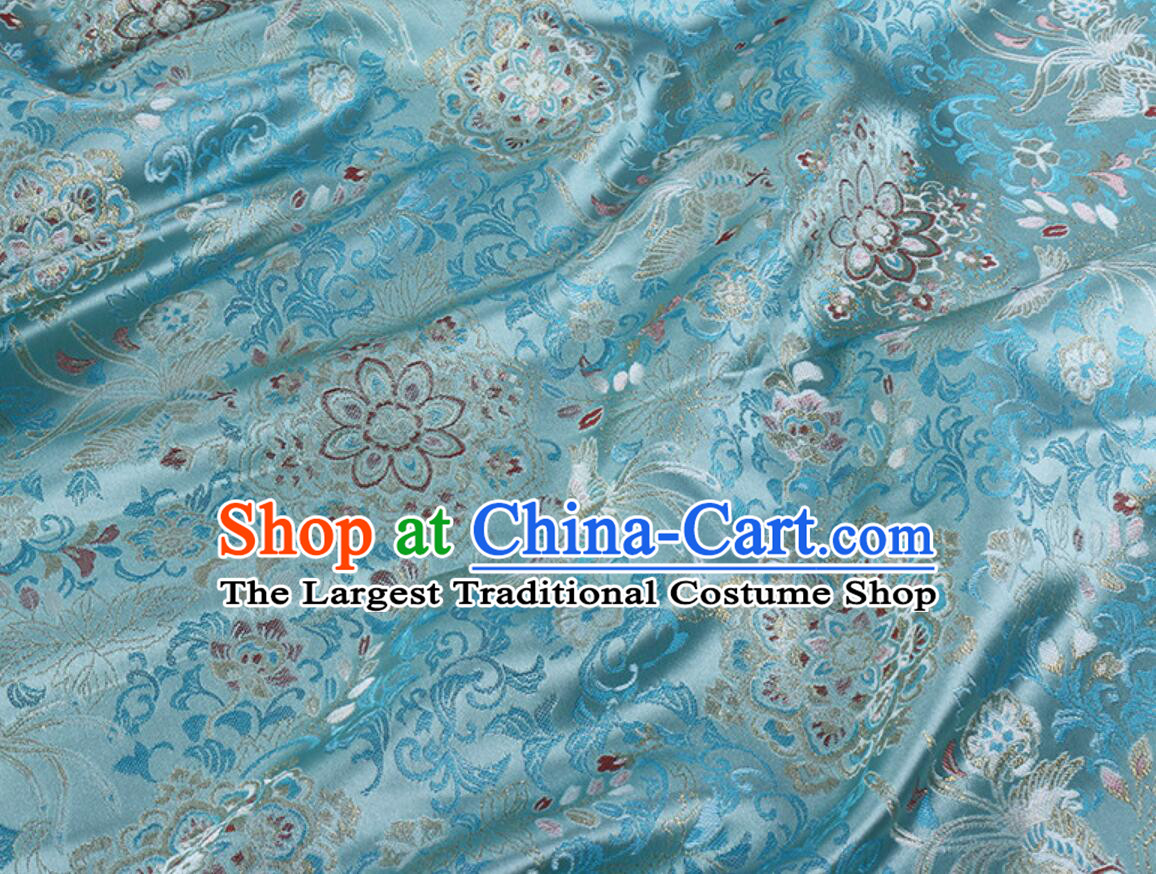Double Phoenix Rosette Pattern Chinese Imitation Song Brocade Traditional Jacquard Fabric Tang Suit Qipao Material