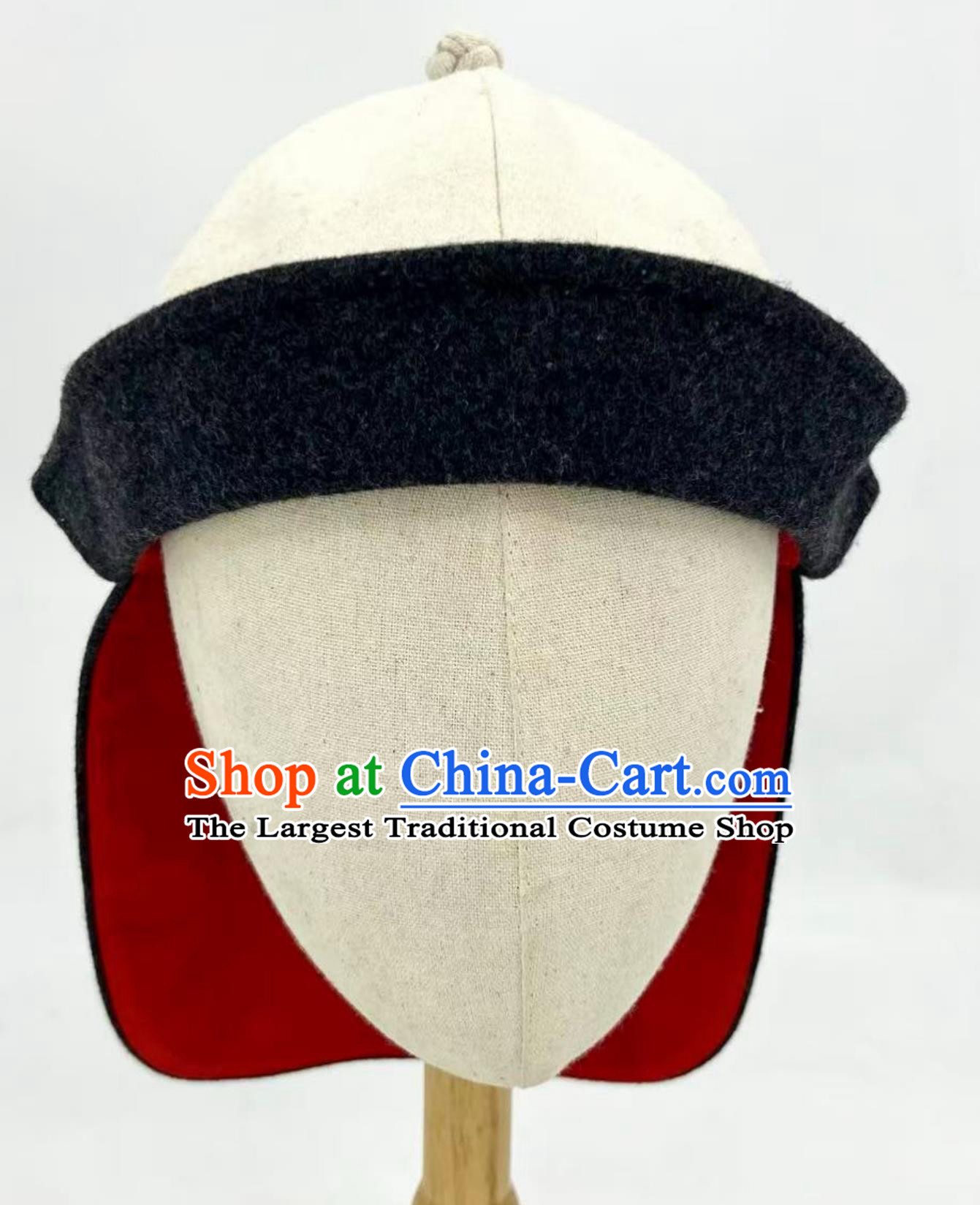 Kublai Khan Mongolian Hat Handmade Folded Brim Hat Chinese Yuan Dynasty Emperor Historical Replica Headwear